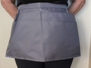gray apron